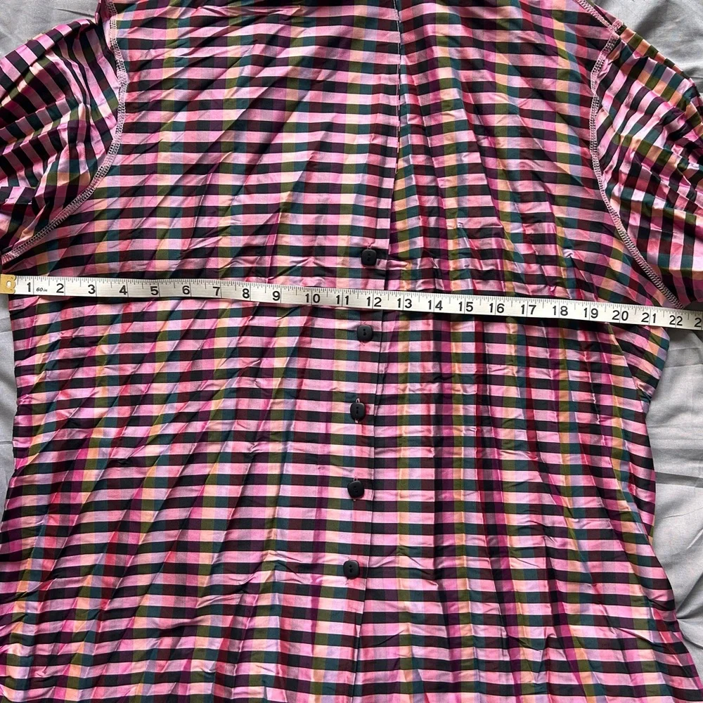 Beluva Colorful Plaid Women's Blouse - Picture 7 of 7